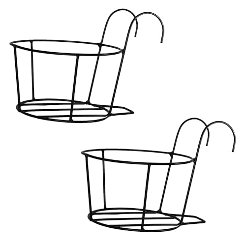 ORILEY Round Plant Stand Galvanised Metal Flower Pot Holder Gamla Support Corner Rack Outdoor Display Shelf for Home Garden Balcony Decoration - (Pack of 8, Black) - Image 12