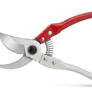 Pruning Shear Cutter with Multipurpose Scissor and Safety Gloves, Stainless Steel, for Home Gardening and Plant Trimming (Red Garden Pruner)