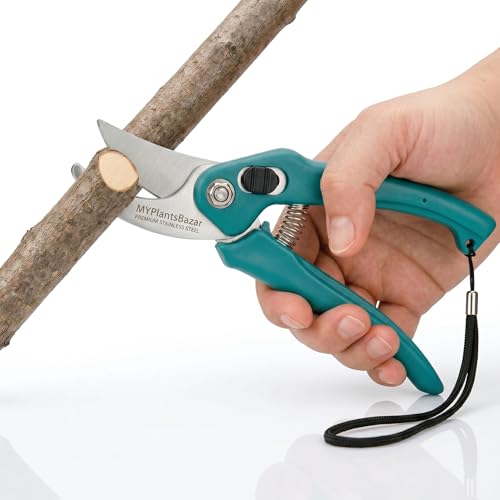 Professional Bypass Pruner Cutter for Plants | Heavy Duty Plant Cutter for Garden | Garden Scissors for Branch Cutting | Pruning Shears with Stainless Steel Blade & Safety Lock | 21 cm - Image 5