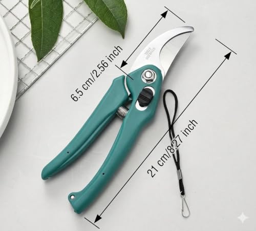 Professional Bypass Pruner Cutter for Plants | Heavy Duty Plant Cutter for Garden | Garden Scissors for Branch Cutting | Pruning Shears with Stainless Steel Blade & Safety Lock | 21 cm - Image 2