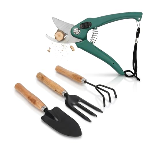 MYPlantsBazaar Premium 6-Piece Gardening Tool Kit - Heavy Duty, Rust-Resistant Steel Garden Hand Tools Set with Ergonomic Handles | Includes Pruner, Trowel, Rake, Fork & Weeder - Image 8