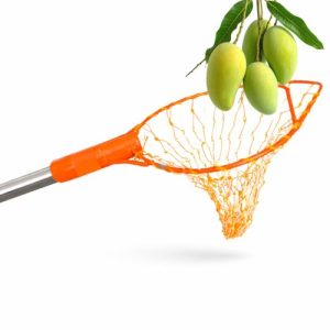 Fruit Picker with Net Basketfor Mango, Apple, Orange, Guava, Chikoo and Lemon Harvesting, Compatible with Extension Pole (Mango Fruit Plucker with Net)