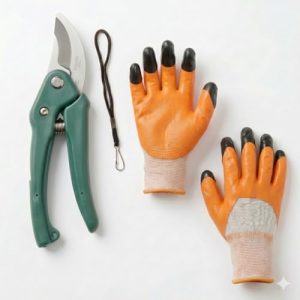 Plant Cutter for Garden with Gardening Gloves Combo | Heavy Duty Pruner Cutter | Stainless Steel Pruning Shears | Branch Cutter for Plants | Garden Gloves for Home Gardening