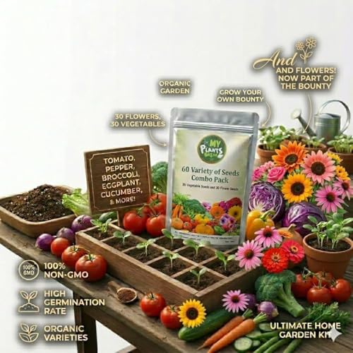 All Season Seeds Combo – 60 Variety Pack | Veg + Flower Seeds | 3700+ Seeds | High Germination | Home Gardening Kit for Balcony, Terrace & Garden - Image 4