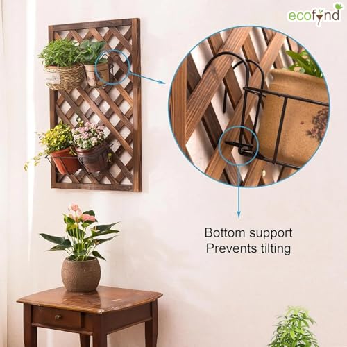 ecofynd 5 Pack Round Metal Hanging Flower Pot Stand For Railing planters, Gamla stand Pot Holder for Balcony decoration items outdoor, Plant stands for balcony, Flower pot stand indoor (Black, PS028) - Image 5