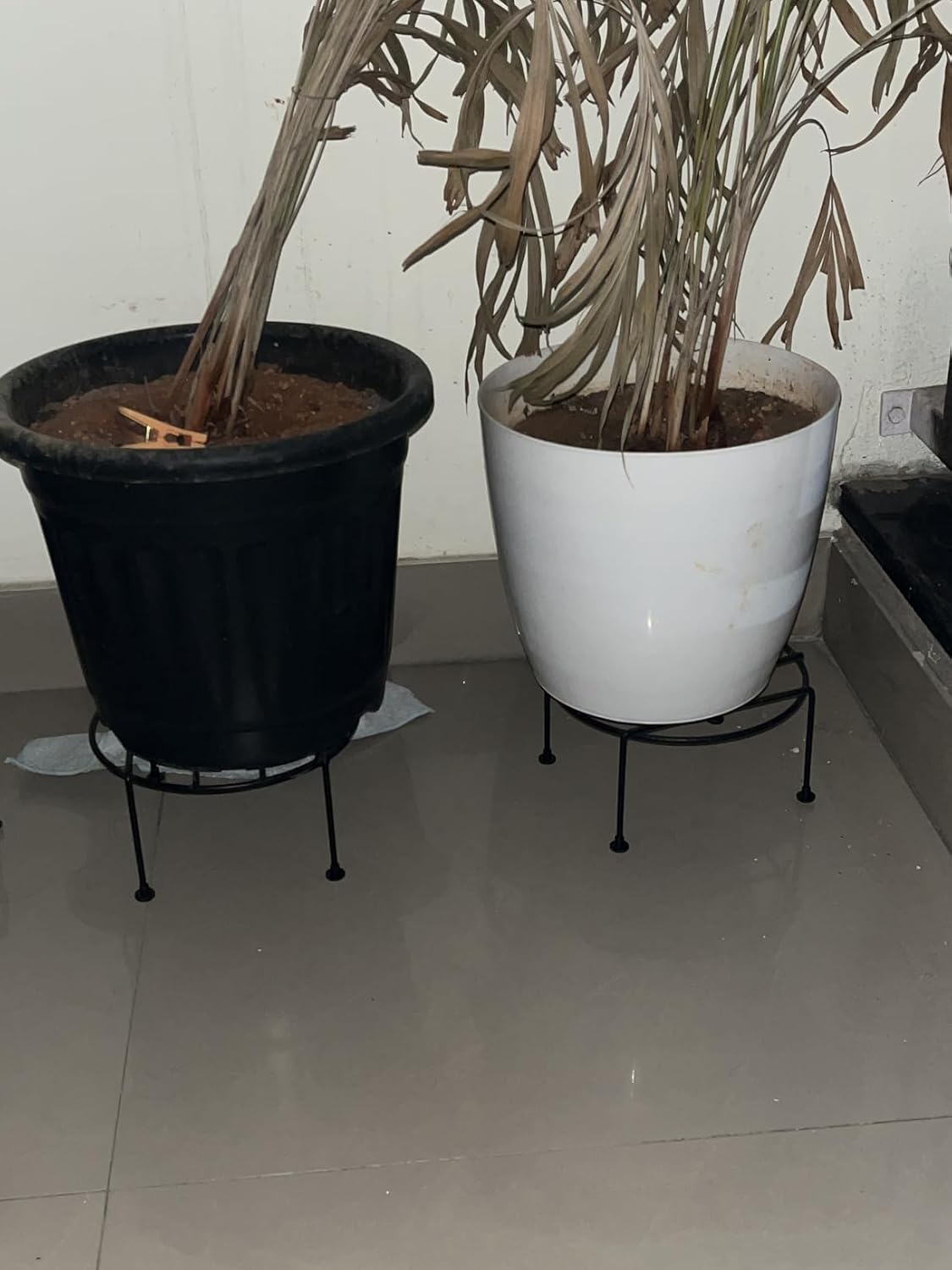 ORILEY 4 Pcs Round Plant Stand Galvanised Metal Flower Pot Holder Rust Resistant Gamla Support Corner Rack Outdoor Display Shelf for Home Garden Balcony Decoration (Black) - Image 31