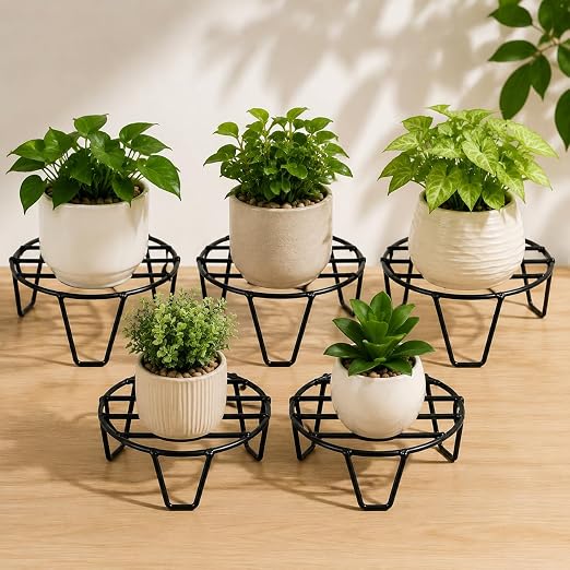TrustBasket Eclips Plant Stands Black (Set of 5) | Premium Strong and Durable Flower Pot Stand for Home Garden, Outdoor Balcony Indoor Living Room Decor | Gamla Stand - Image 5